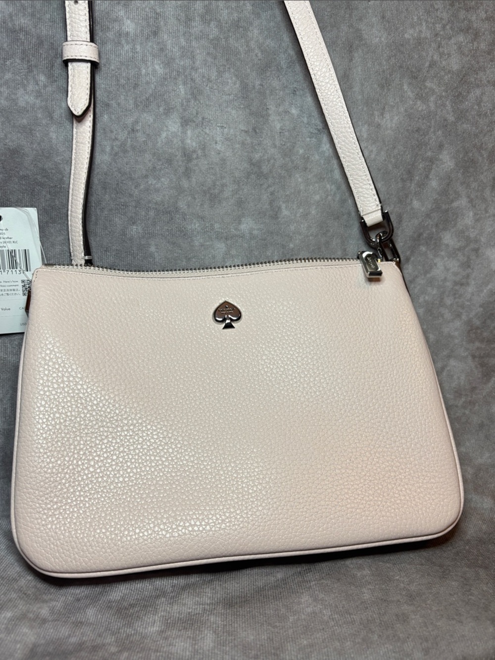 kate spade Pebbled Leather Crossbody Bag - Light Pink